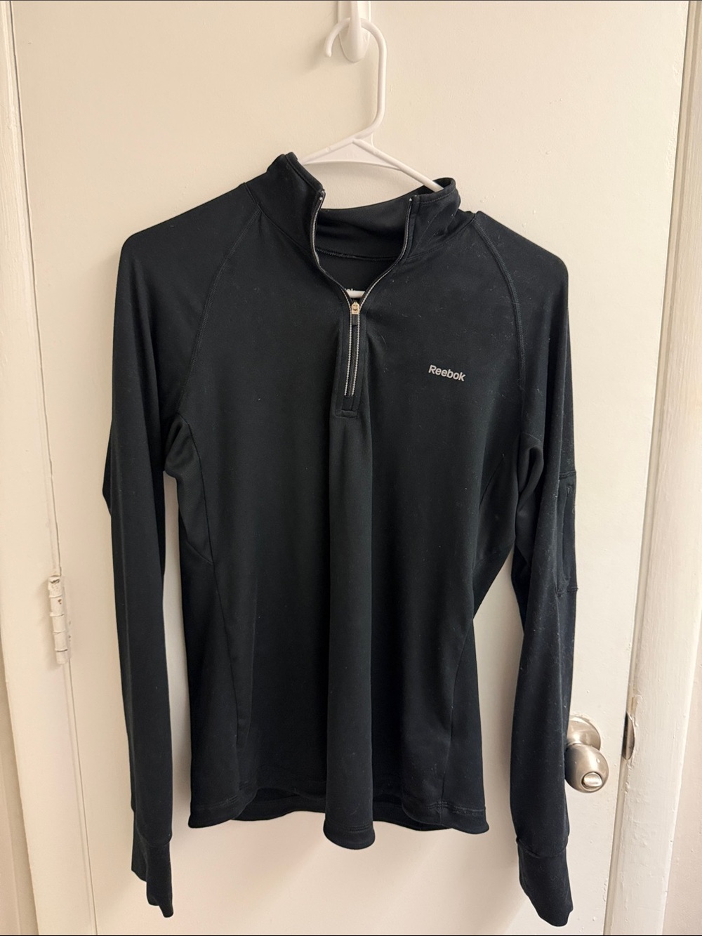 Reebok Black Women’s Quarter-Zip Athletic Pullover - GREAT FOR RUNNING!